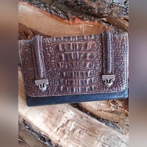 Stylish Crocodile Embossed Brighton Clutch